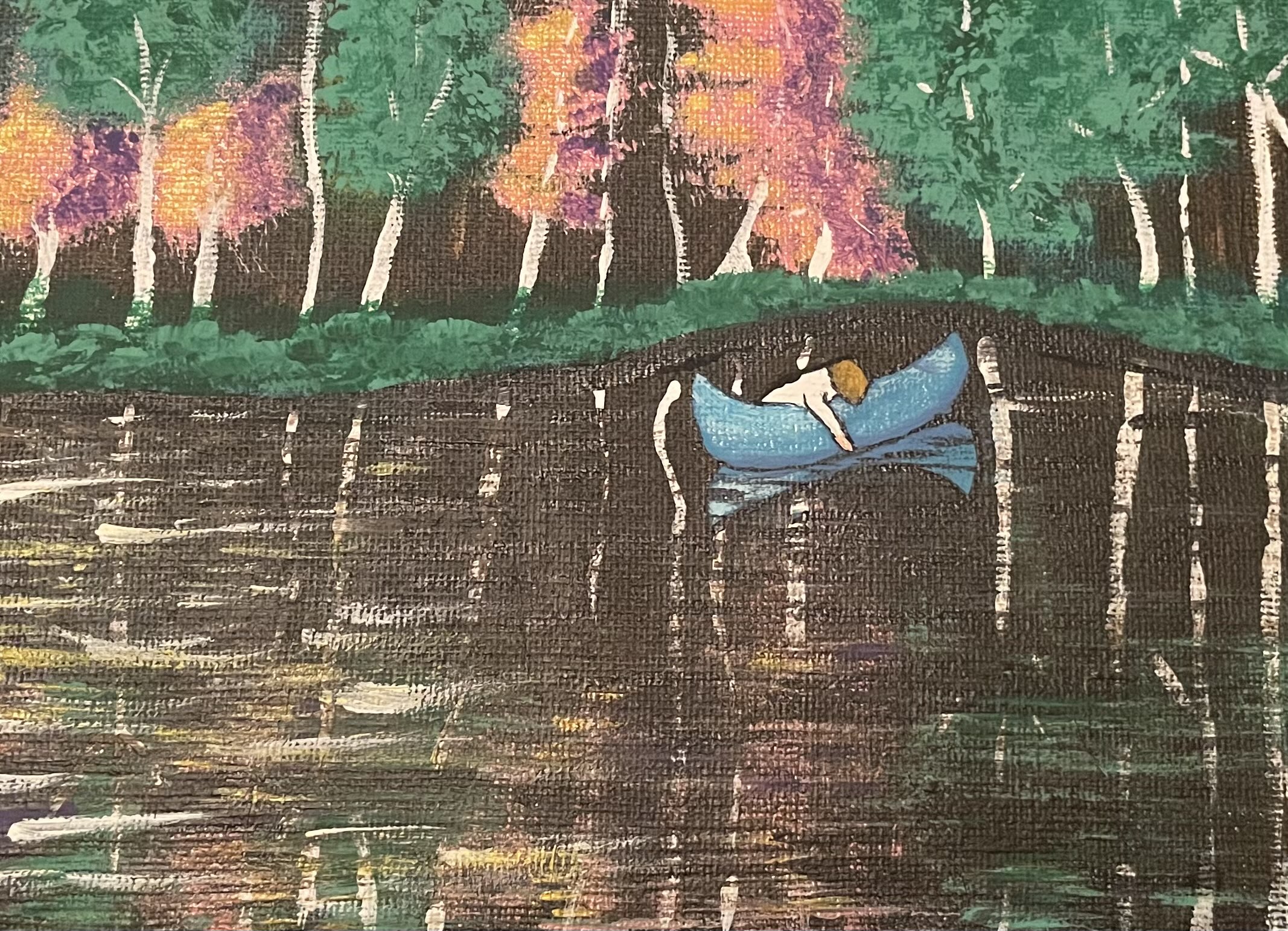 Alice Hardy on Crystal Lake at the end of Friday the 13th